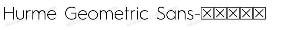 Hurme Geometric Sans字体转换